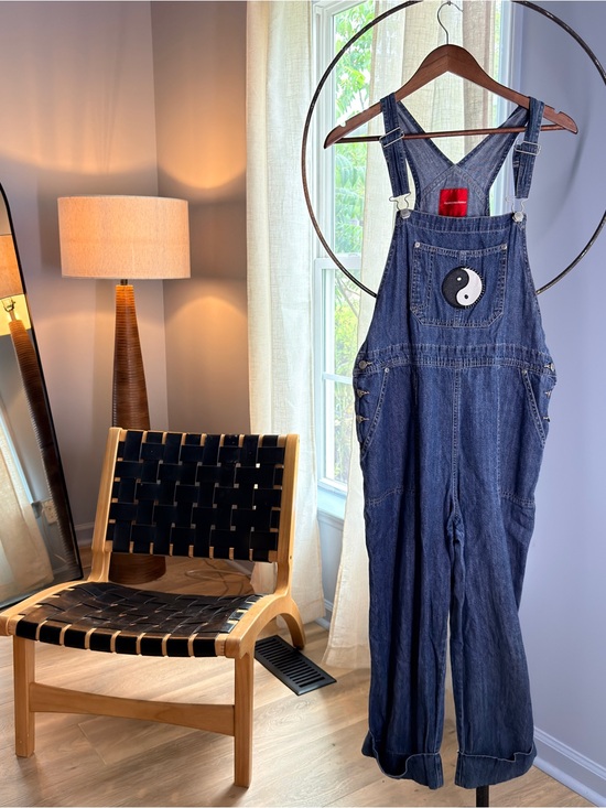 Gloria Vanderbilt Pants - Custom Made Gloria Vanderbilt Denim Overalls with Red Label